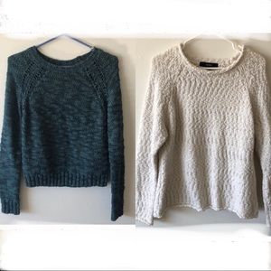 Two knit sweaters